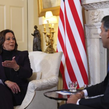 Kamala Harris seizes agenda as Rishi Sunak’s AI summit kicks off