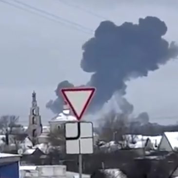 Giant Russian military plane crashes in fireball