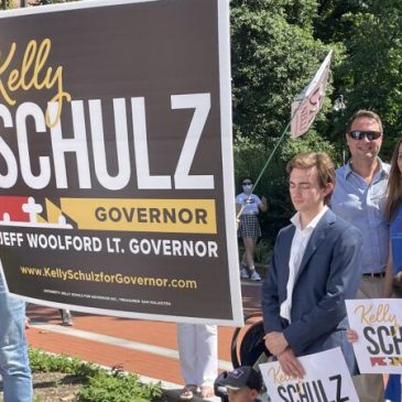 At raucous rally, Hogan and Schulz accuse Democrats of meddling in Maryland’s GOP primary