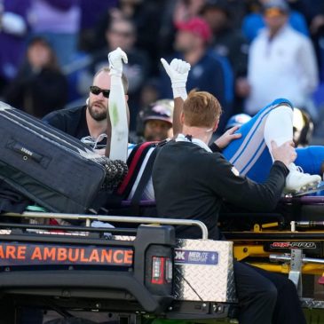 Lions RB Mohamed Ibrahim, a Baltimore native, carted off the field in first NFL game vs. Ravens