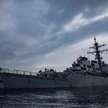 US Navy warship in Red Sea intercepts three missiles, several drones heading north out of Yemen