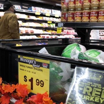 Thanksgiving dinner costs are up even as turkey prices tumble