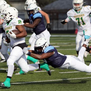 Stepping in, Providence’s Leo Slepski looks up to Los Angeles Chargers QB Justin Herbert. ‘Great role model to me.’