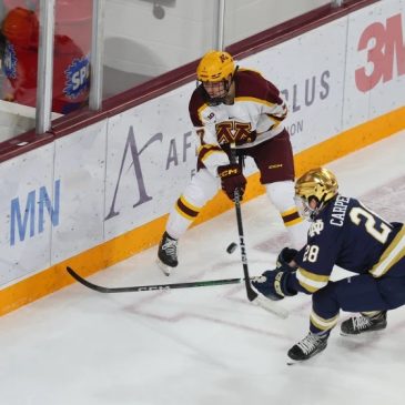 Men’s hockey: Ryan Bischel, Notre Dame shut down Gophers