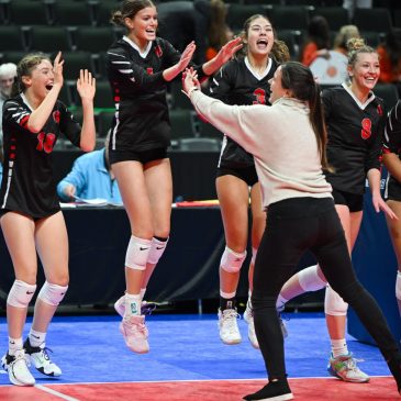 State volleyball: Unseeded Stillwater drops first two sets, storms back to upset Rogers