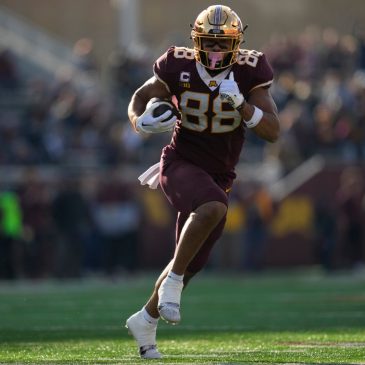 Tight end Brevyn Spann-Ford was a blocker for the Gophers. He could shine as a pass catcher in the NFL.