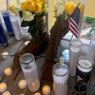 Questions and grief linger at the apartment door where a deputy killed a US airman