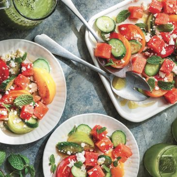 Recipe: Watermelon, Heirloom Tomato, Feta and Mint Salad