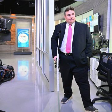 He’s back! Keith Marler, Fox 9 meteorologist, is back on the air after knee surgery