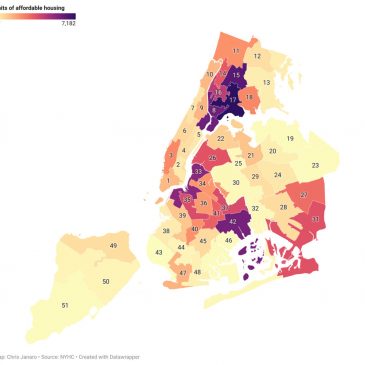 The NYC Neighborhoods Leading, and Lagging, on Affordable Housing