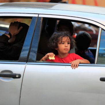 Thousands flee southern Lebanon in search of safety and shelter