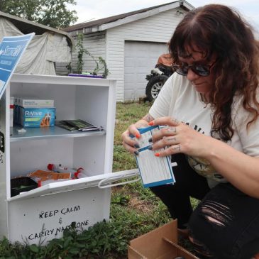 Old newspaper boxes are being used to distribute the overdose reversal drug Narcan