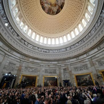 Inside the intimate inauguration: Close-up encounters between political rivals, some awkward