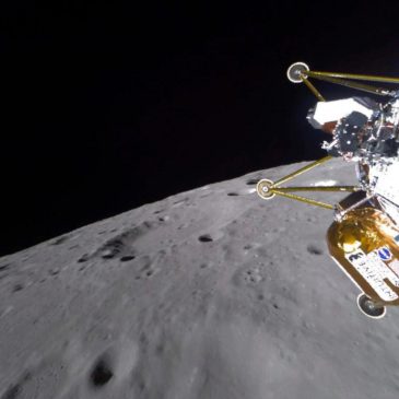 Private lunar lander is declared dead after landing sideways in a crater near the moon’s south pole