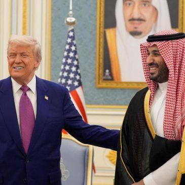 Golden swords and Arabian horses: Saudi Arabia’s crown prince gives Trump a lavish royal welcome