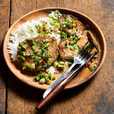 Give salt-and-pepper pork chops a crunchy coating without the deep frying
