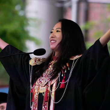 Chinese student struck a chord emphasizing humanity during Harvard commencement speech