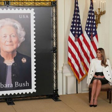 Melania Trump hosts White House event commemorating Barbara Bush stamp
