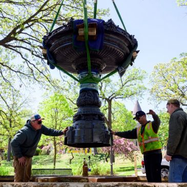 Fountain returned to Irvine Park after renovation