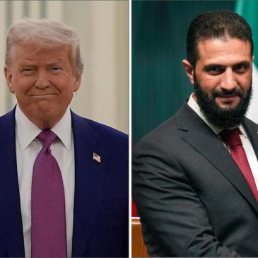 Trump meets with Syria’s insurgent-turned-leader in Saudi Arabia