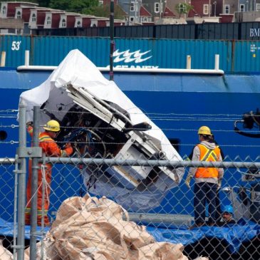 Vessel’s implosion can be heard on new video from expedition to Titanic wreckage