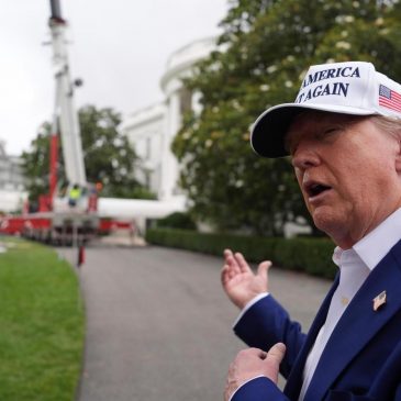 Trump remakes the White House with new flagpoles