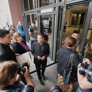 San Diego clergy visit federal immigration court to bear witness during crackdown on migrants