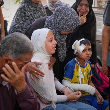 Gaza health authorities say Israel kills 44 waiting for aid as war’s death toll passes 56,000