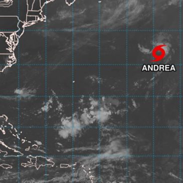 Tropical Storm Andrea forms, becomes 1st named storm of Atlantic hurricane season