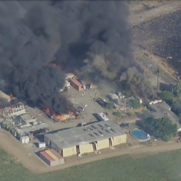 Explosion at a California fireworks warehouse sets off fires and forces evacuations