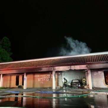 Postal inspectors investigating fiery car crash at California post office as an intentional act