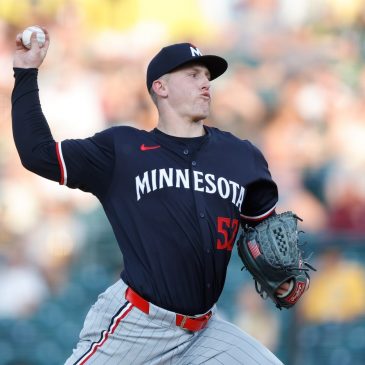 Zebby Matthews throws live batting practice for Twins