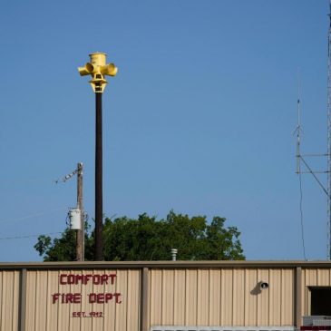 A small Texas community where everyone survived flooding has sirens that warned them