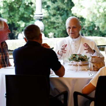 Pope Leo XIV celebrates Mass for local homeless people, invites them to lunch at summer villa