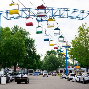 The grounds of the Minnesota State Fair in Falcon Heights were a beehive of activity Tuesday