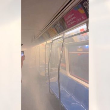 Flames and smoke force passengers to flee New York City area train