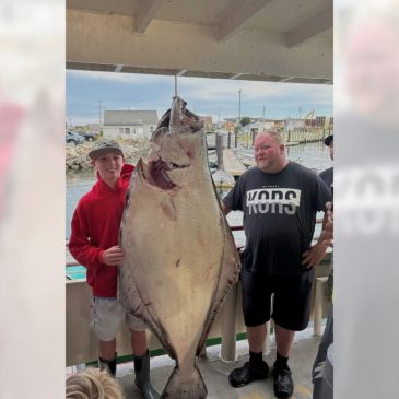 Young man and the sea: Teen fishing off New England coast catches huge halibut bigger than him