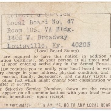 Muhammad Ali’s unsigned draft card, a piece of Vietnam-era history, will be auctioned