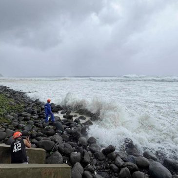 Super typhoon blowing by northern Philippines and Taiwan forces evacuations and closures