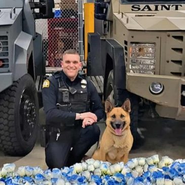 St. Paul officer’s wife manages flowers for Backing the Blue Line. Now they’re readying roses for her husband.