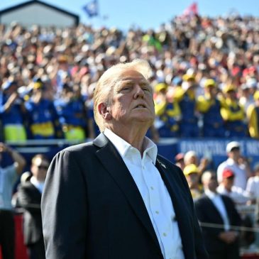 Trump swings by the Ryder Cup, soaking up fans’ love after vowing revenge on more of his enemies