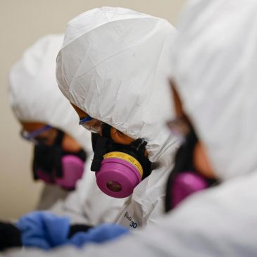 In the fire zones, an immigrant workforce warily carries out cleanups