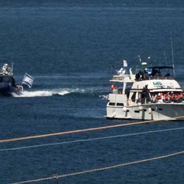 Israeli navy intercepts boats attempting to break Gaza blockade and arrests activists