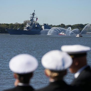 Ship parade kicks off events celebrating 250 years of the US Navy and Marine Corps