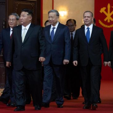 North Korea displays new long-range missile at military parade celebrating Kim Jong Un’s leadership