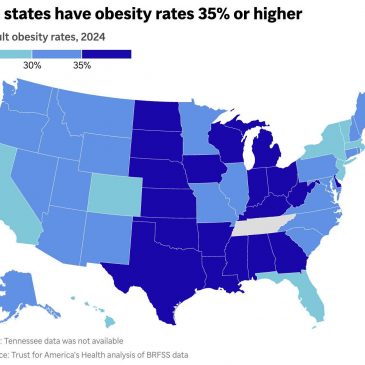 Obesity remains high in the US, but more states are showing progress, a new report finds
