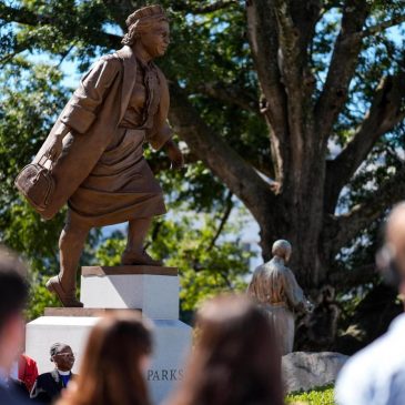 Rosa Parks and Helen Keller statues unveiled at the Alabama Capitol