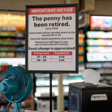 Banks and retailers run short on pennies as the US Mint stops making them