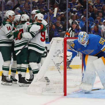 Wild deliver Hartman attack to Blues in opener