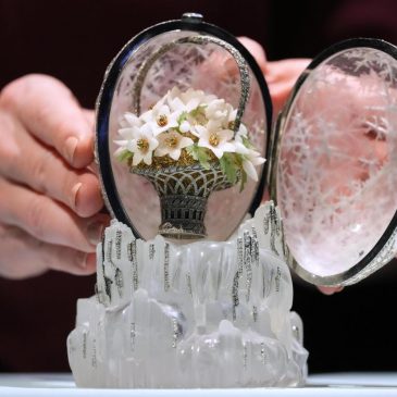 A crystal Fabergé egg crafted for Russian royalty is expected to sell for more than $26 million